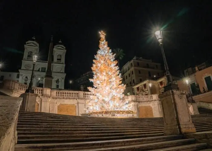 albero di natale 2023 - piazza di spagna - maison dior